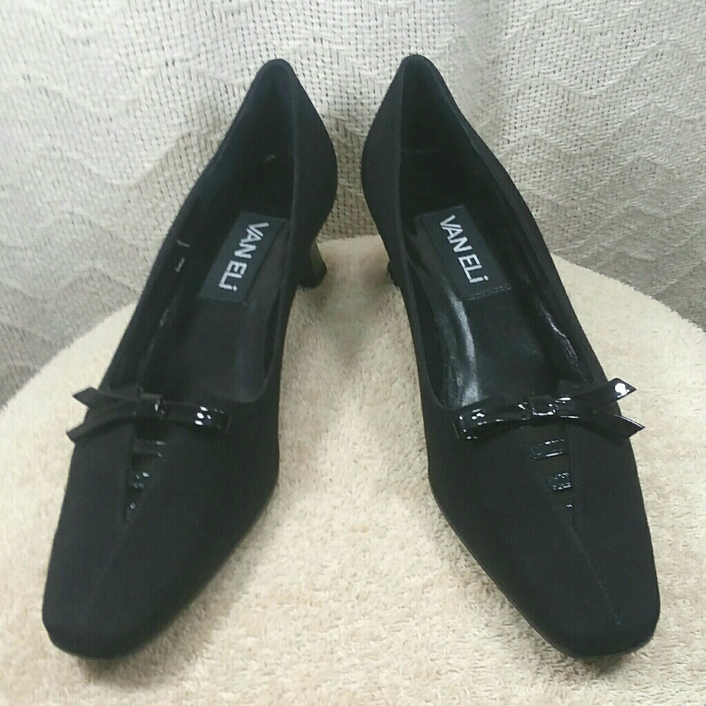 Vaneli dress shoes black Satin/leather - 6-1/2 M